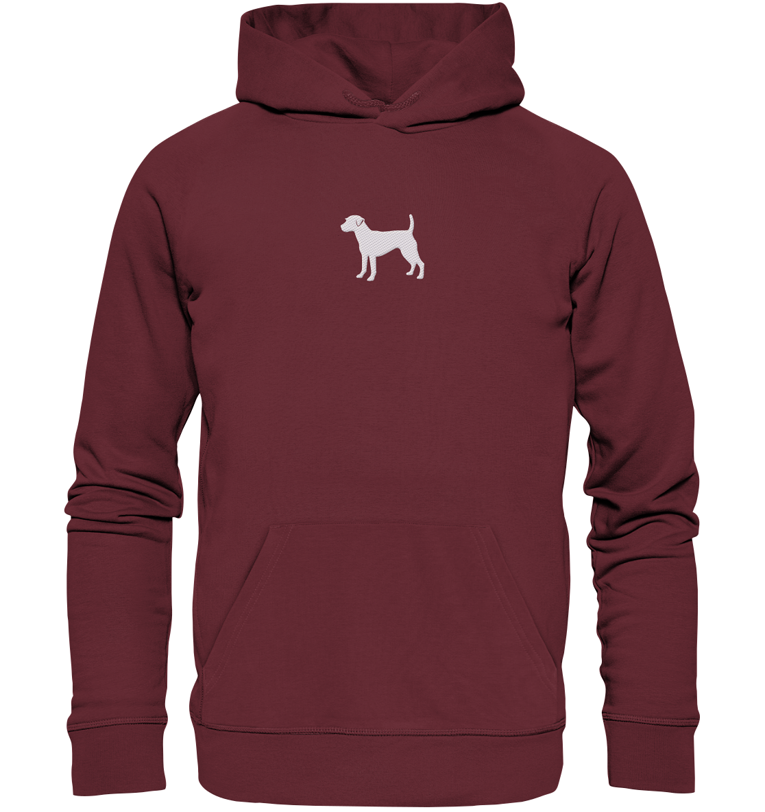 Parson Russell Terrier-Silhouette - Organic Hoodie (Stick)