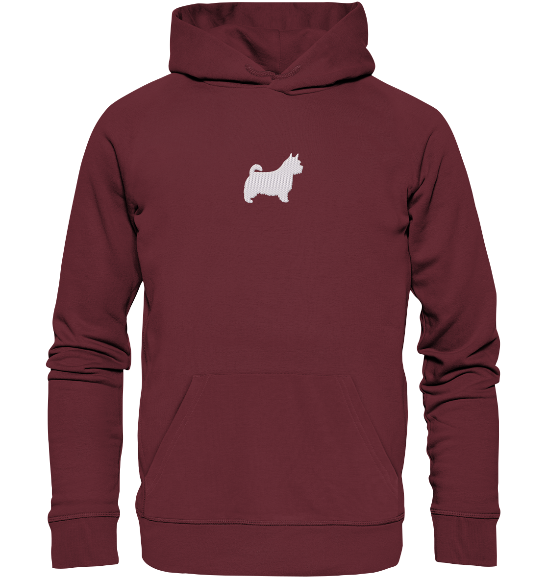 Norwich Terrier-Silhouette - Organic Hoodie (Stick)