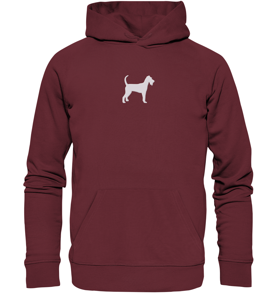 Irish Terrier-Silhouette - Organic Hoodie (Stick)