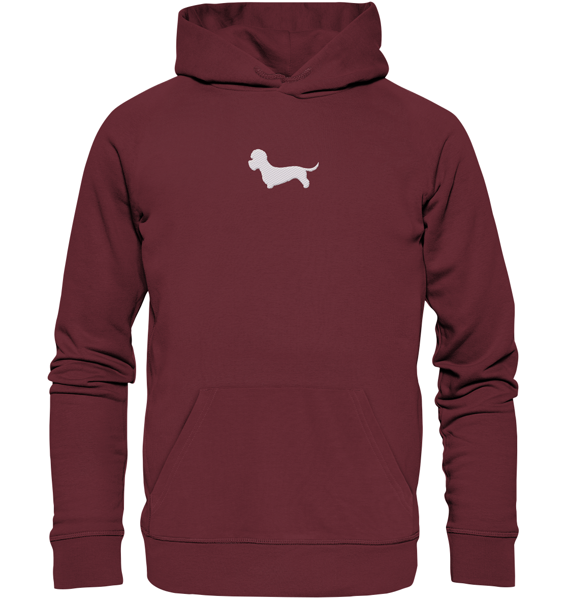 Dandie Dinmont Terrier-Silhouette - Organic Hoodie (Stick)