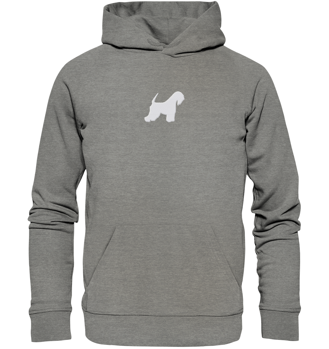 Irish Soft Coated Wheaten Terrier-Silhouette - Organic Hoodie (Stick)
