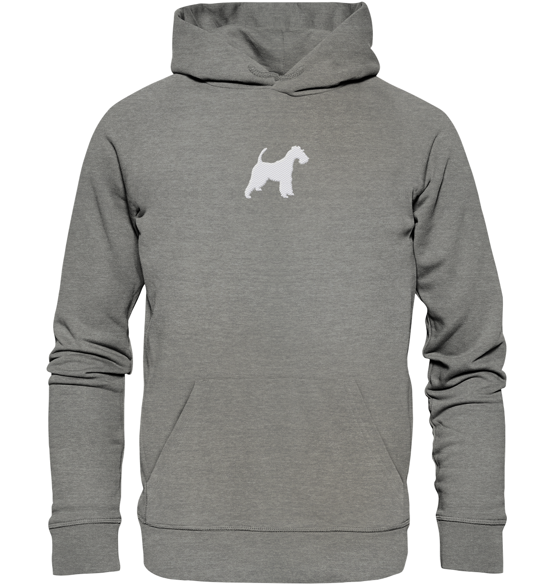Drahthaar Foxterrier Terrier-Silhouette - Organic Hoodie (Stick)