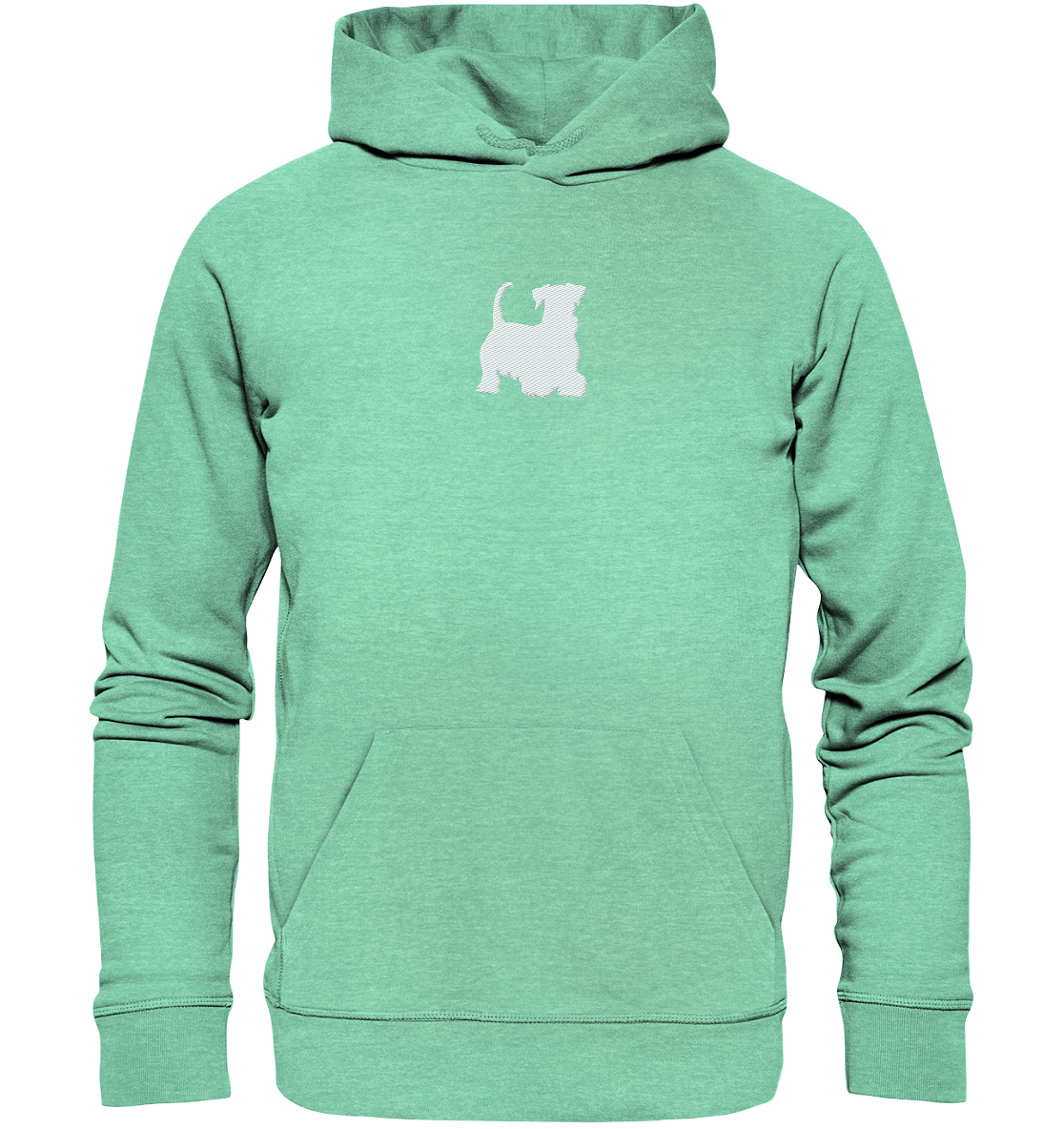 Cesky Terrier-Silhouette - Organic Hoodie (Stick)
