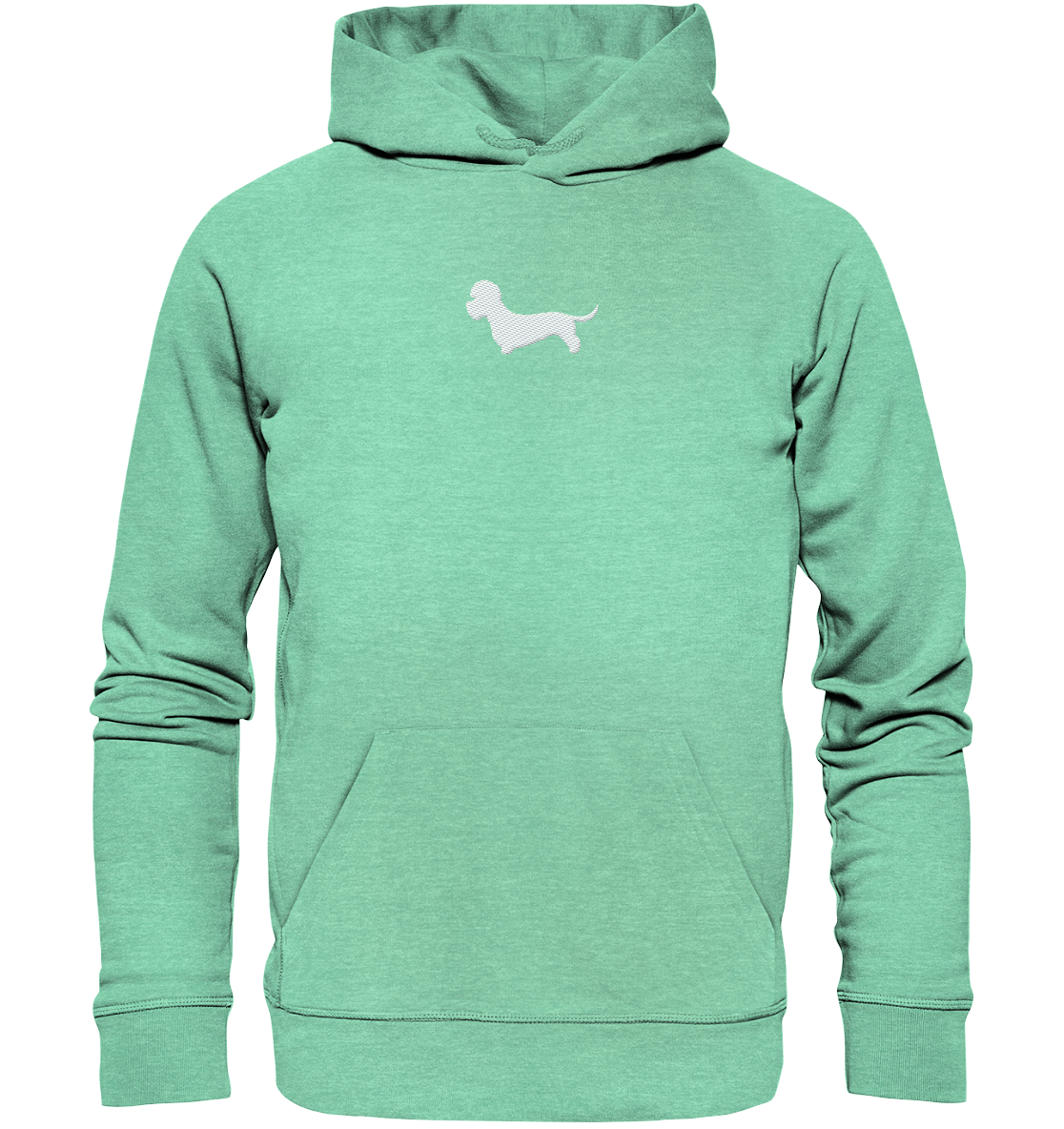 Dandie Dinmont Terrier-Silhouette - Organic Hoodie (Stick)