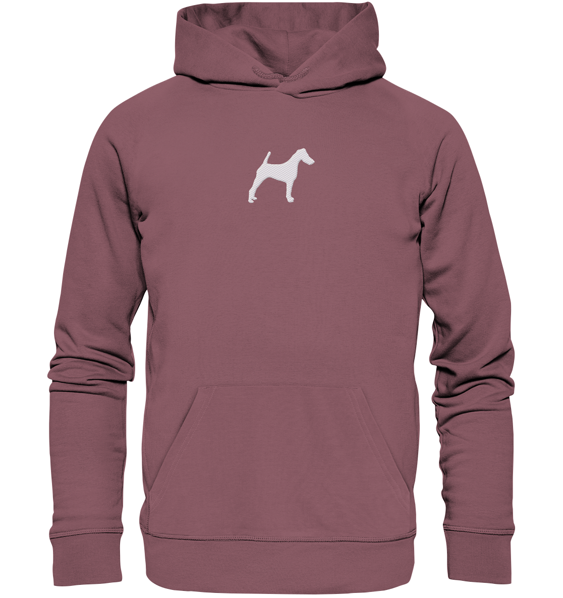 Glatthaar Foxterrier Terrier-Silhouette - Organic Hoodie (Stick)