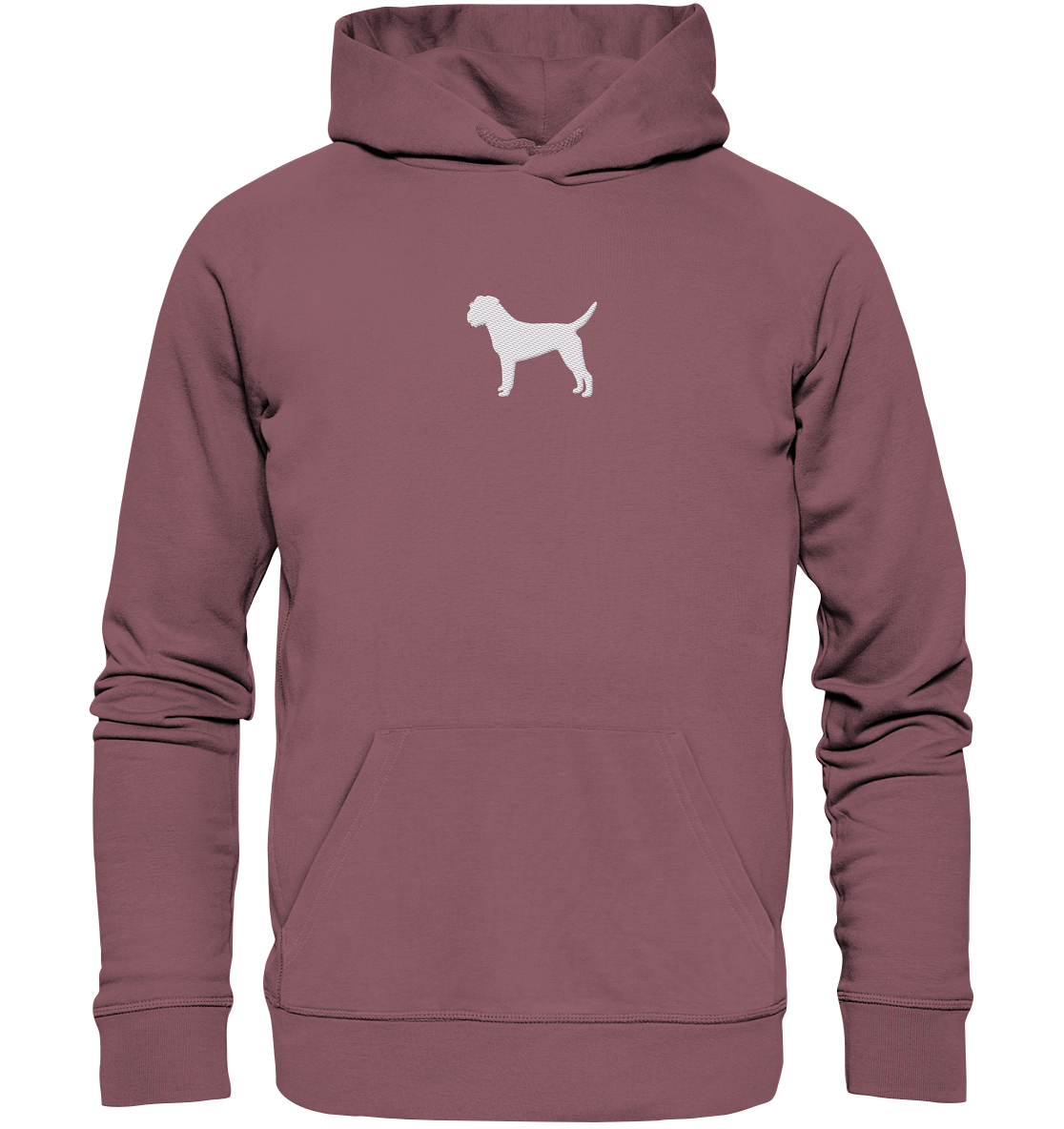 Border Terrier-Silhouette - Organic Hoodie (Stick)