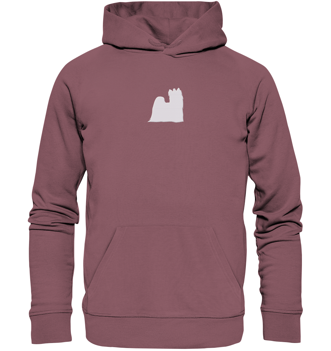 Yorkshire Terrier-Silhouette - Organic Hoodie (Stick)