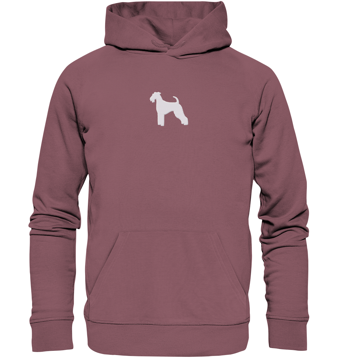 Airedale Terrier-Silhouette - Organic Hoodie (Stick)