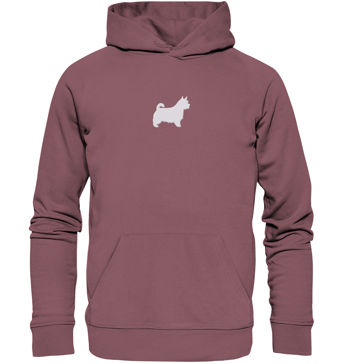 Norwich Terrier-Silhouette - Organic Hoodie (Stick)