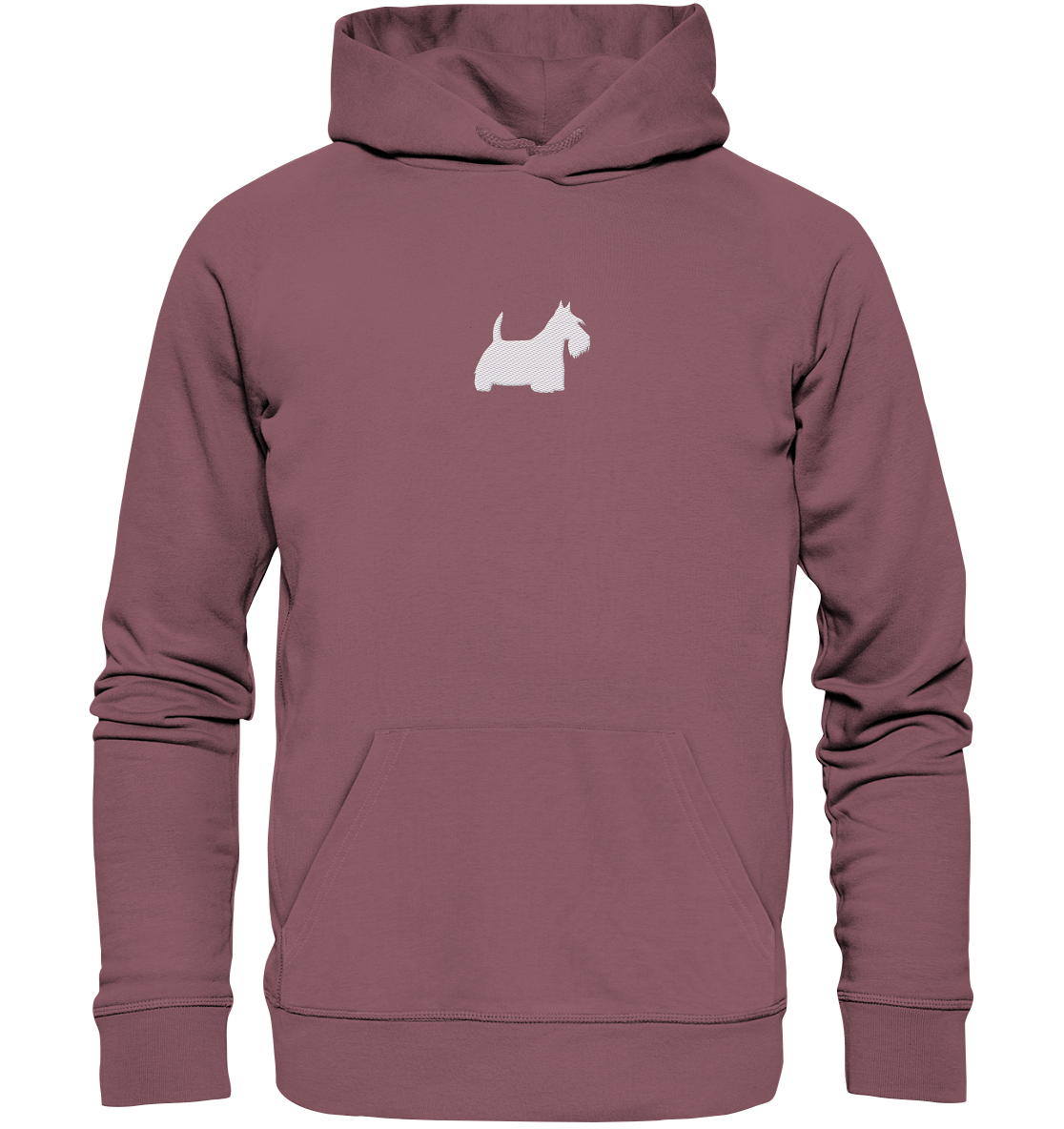 Scottish Terrier-Silhouette - Organic Hoodie (Stick)
