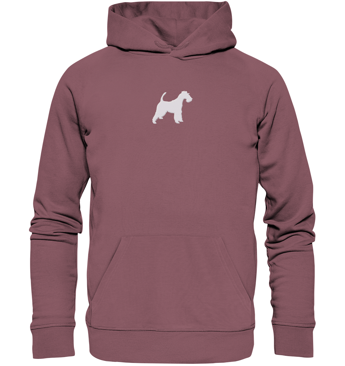 Drahthaar Foxterrier Terrier-Silhouette - Organic Hoodie (Stick)