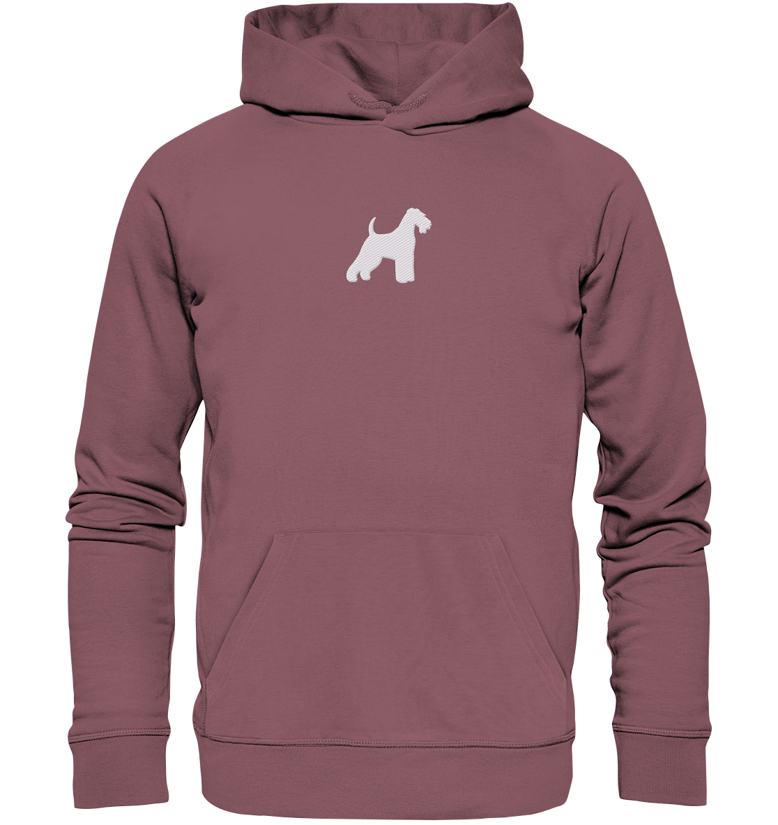 Welsh Terrier-Silhouette - Organic Hoodie (Stick)