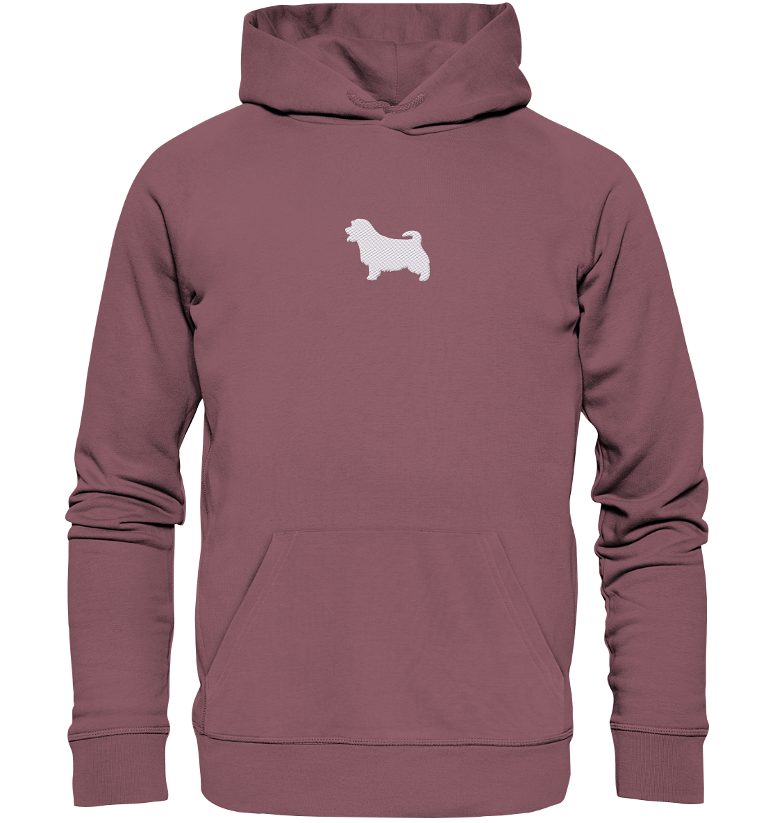 Norfolk Terrier-Silhouette - Organic Hoodie (Stick)
