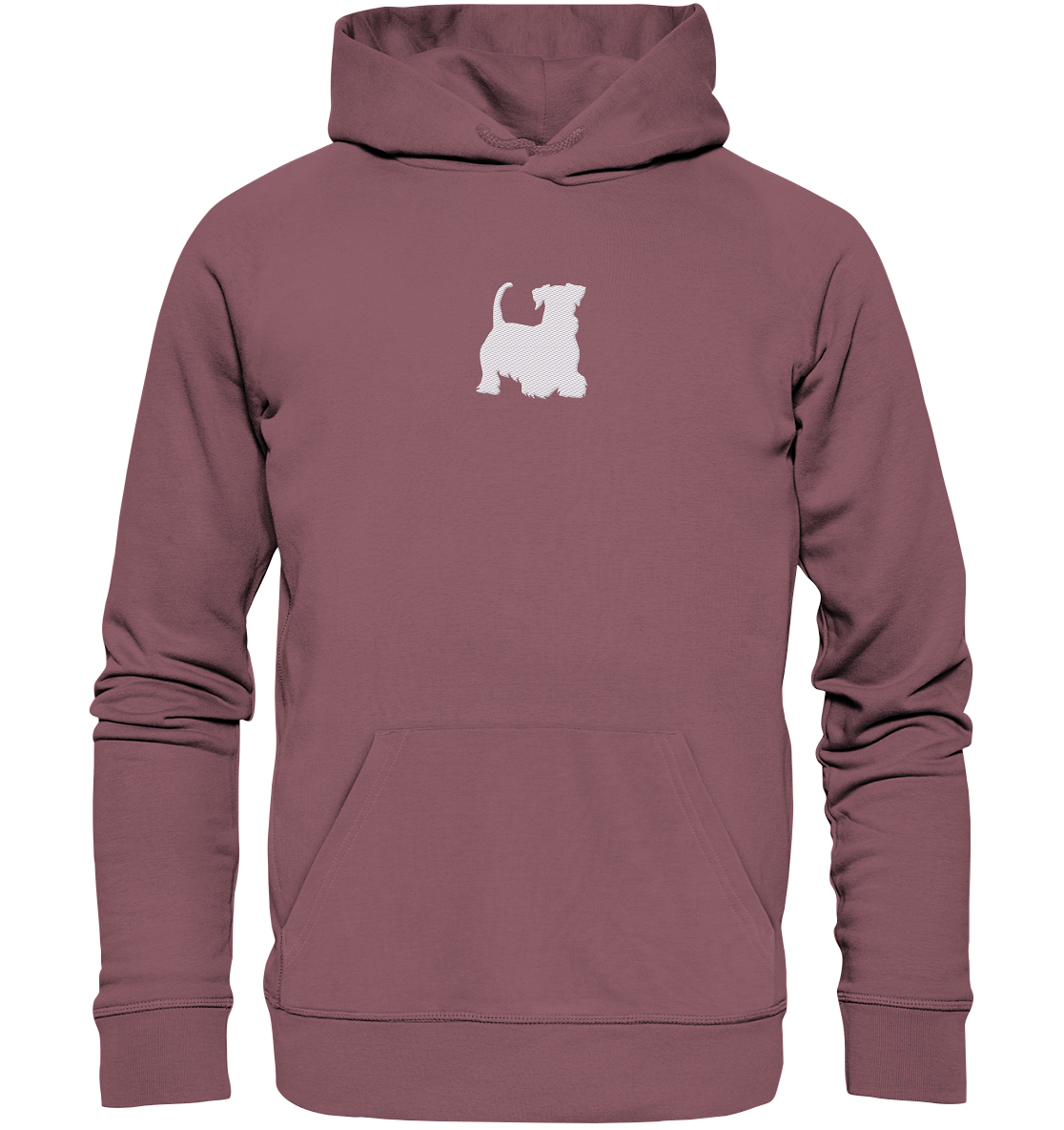 Cesky Terrier-Silhouette - Organic Hoodie (Stick)