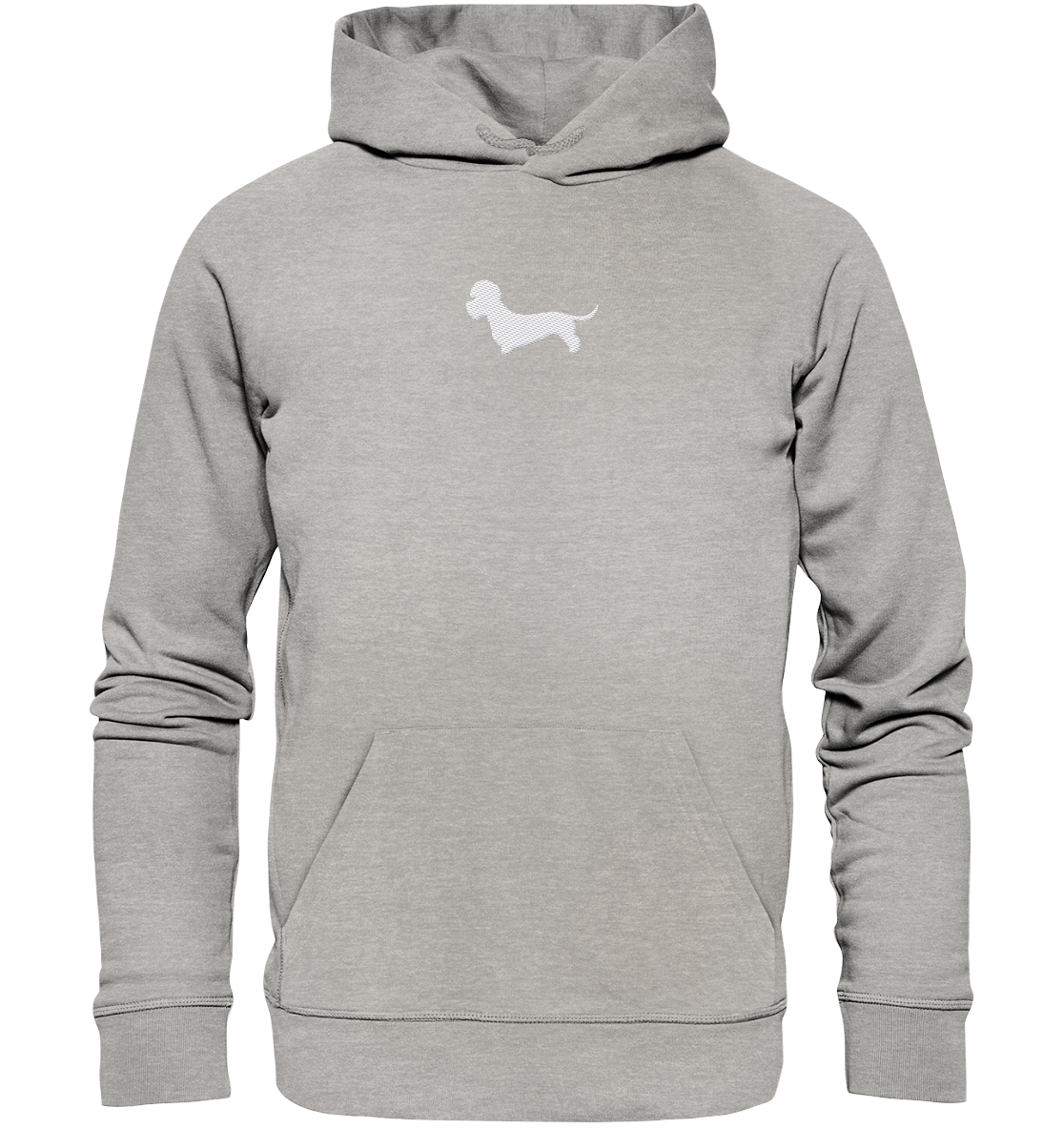 Dandie Dinmont Terrier-Silhouette - Organic Hoodie (Stick)
