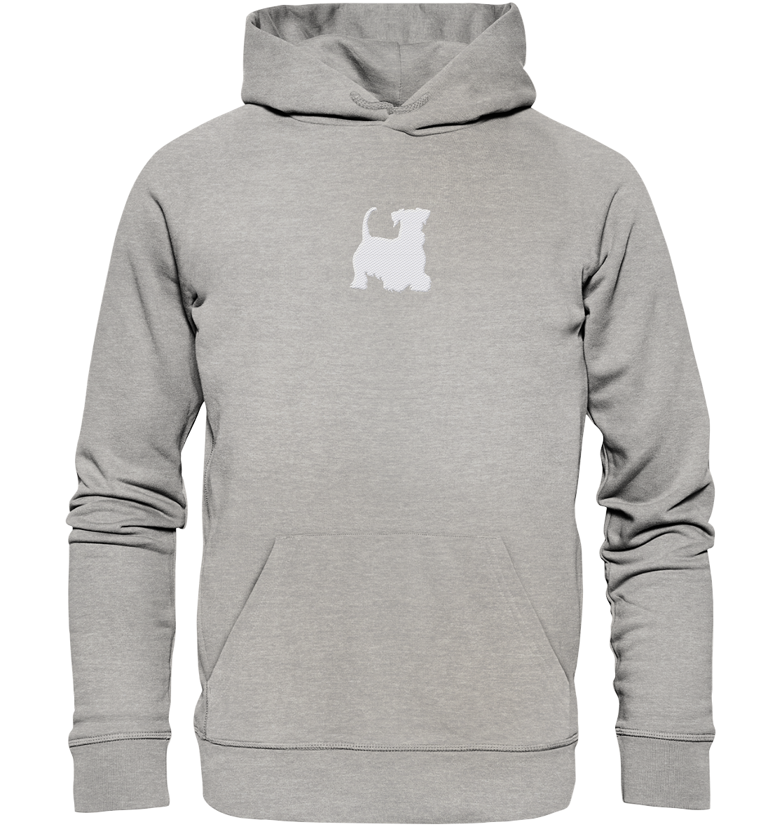 Cesky Terrier-Silhouette - Organic Hoodie (Stick)
