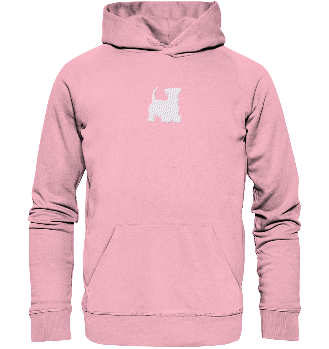 Cesky Terrier-Silhouette - Organic Hoodie (Stick)