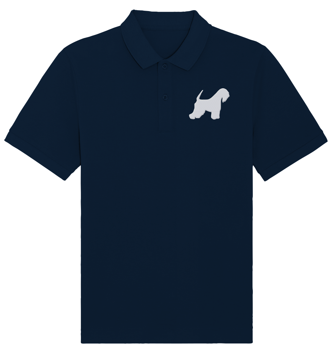 Irish Soft Coated Wheaten Terrier-Silhouette - Organic Poloshirt (Stick)