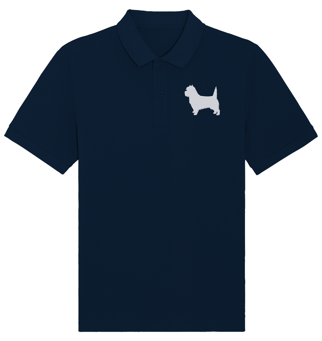 Cairn Terrier-Silhouette - Organic Poloshirt (Stick)