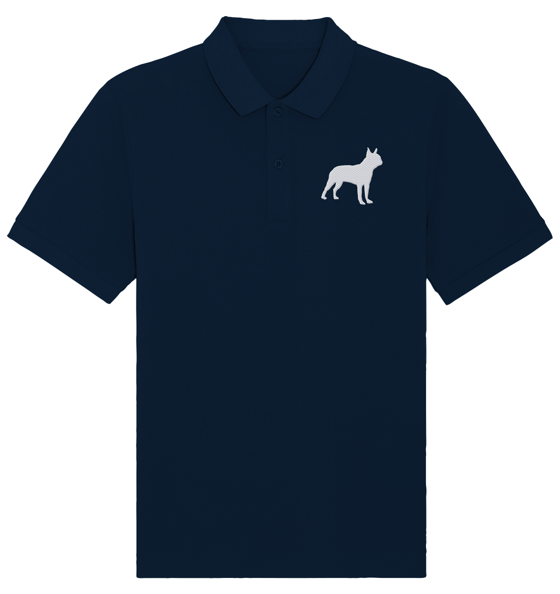 Boston Terrier-Silhouette - Organic Poloshirt (Stick)