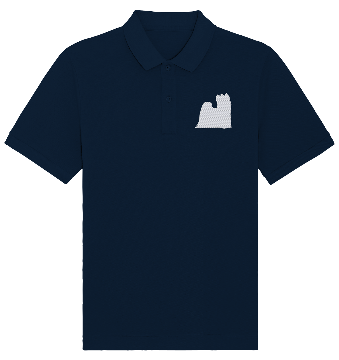 Yorkshire Terrier-Silhouette - Organic Poloshirt (Stick)