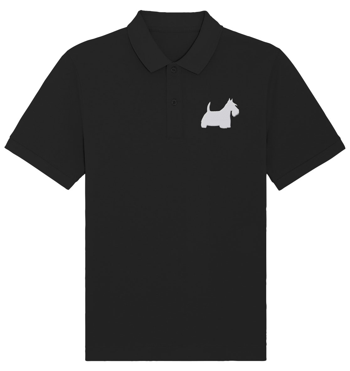 Scottish Terrier-Silhouette - Organic Poloshirt (Stick)