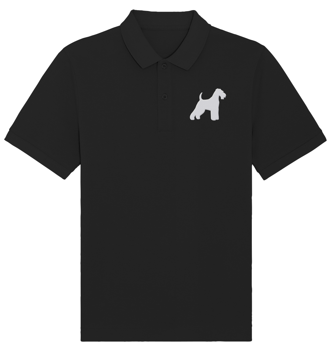 Welsh Terrier-Silhouette - Organic Poloshirt (Stick)