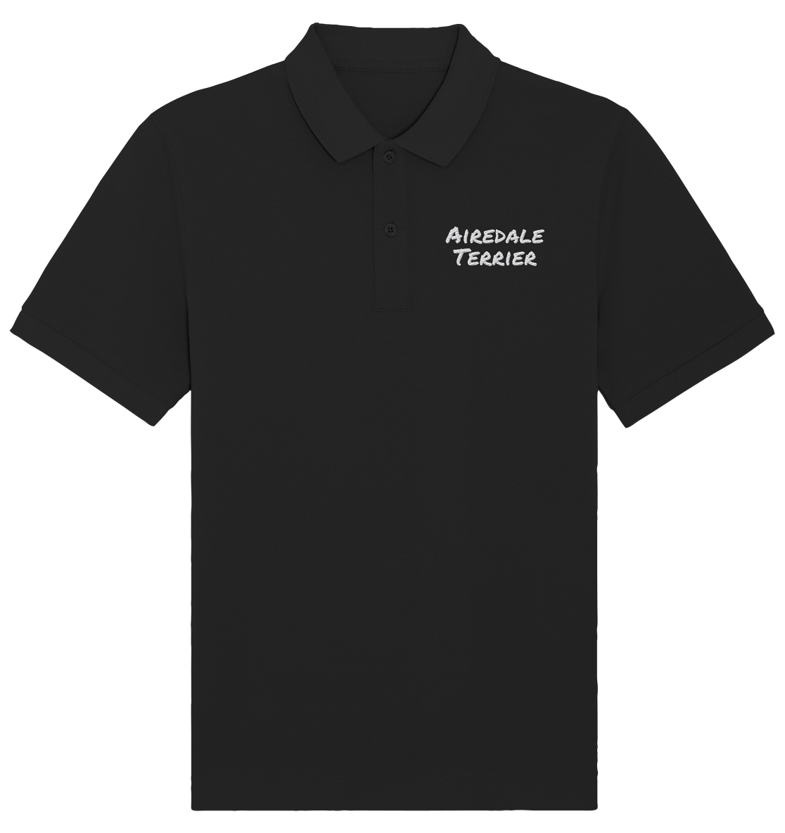 Airedale Terrier - Organic Poloshirt (Stick)