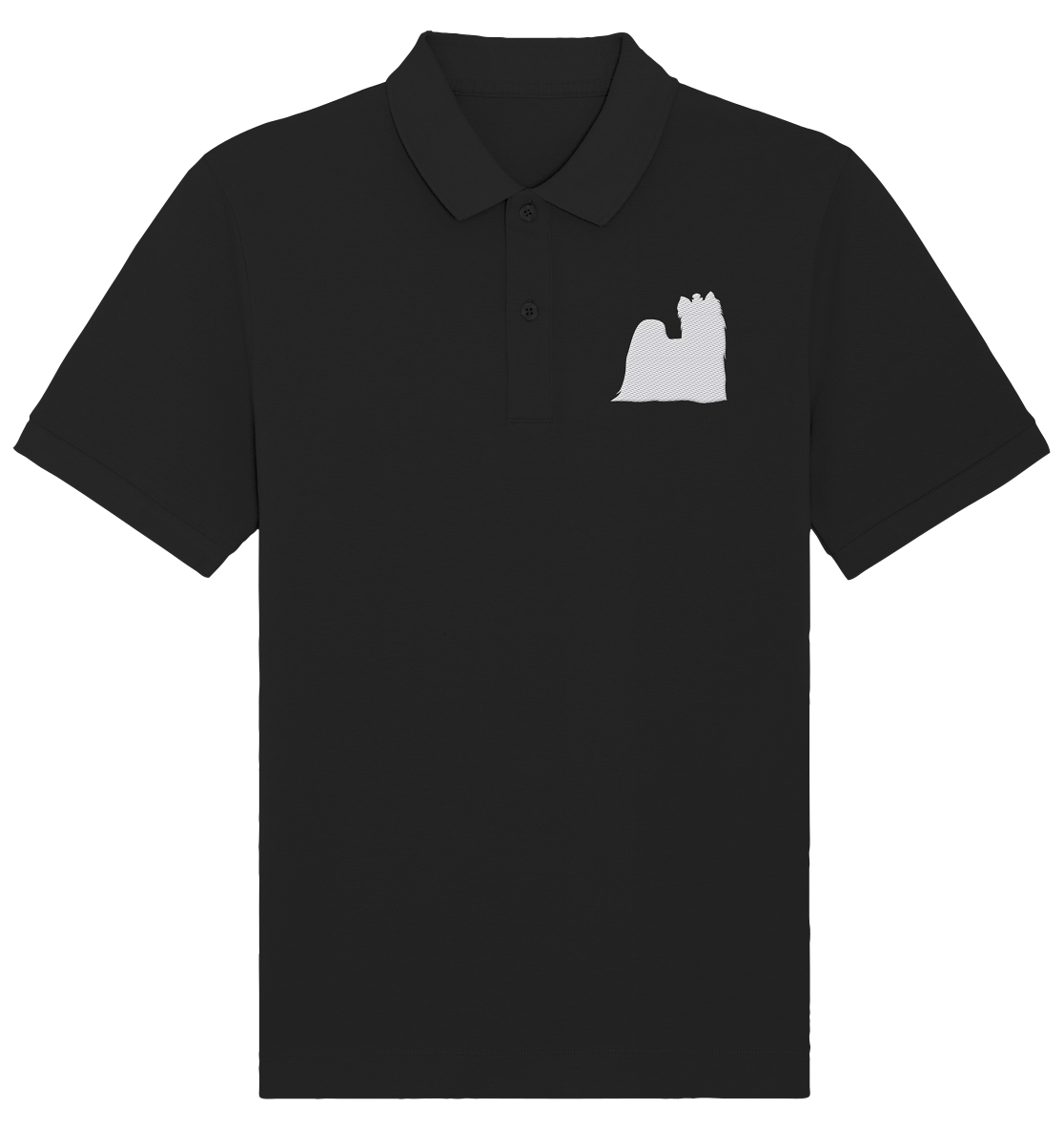 Yorkshire Terrier-Silhouette - Organic Poloshirt (Stick)