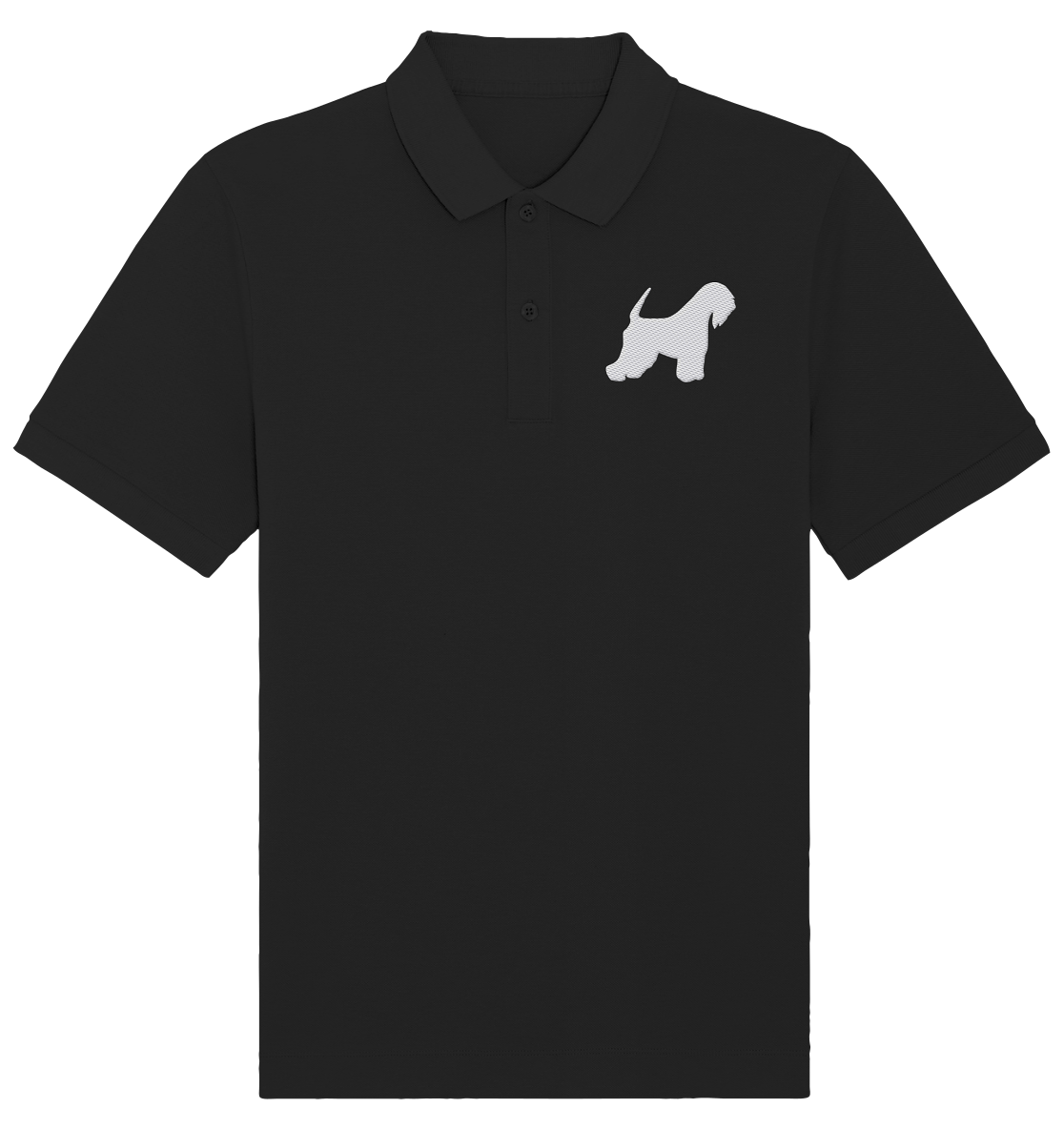 Irish Soft Coated Wheaten Terrier-Silhouette - Organic Poloshirt (Stick)