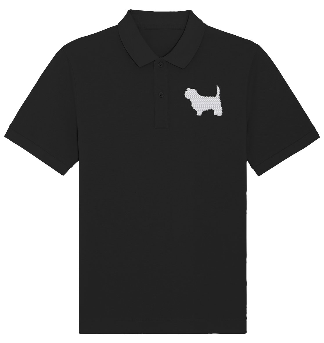 Irish Glen of Imaal Terrier-Silhouette - Organic Poloshirt (Stick)