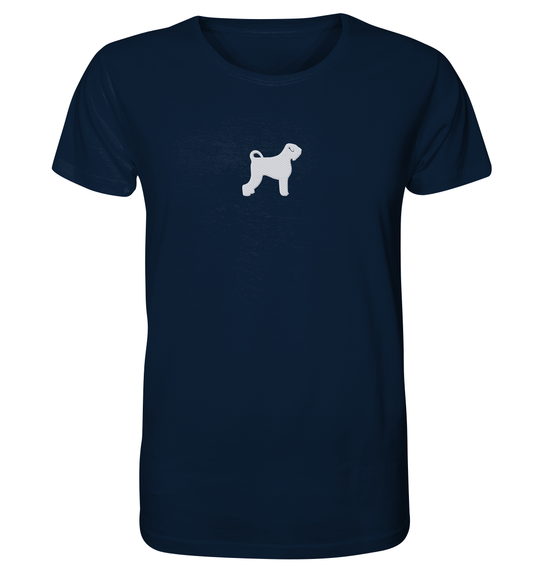 Schwarzer Russischer Terrier-Silhouette - Organic Shirt (Stick)