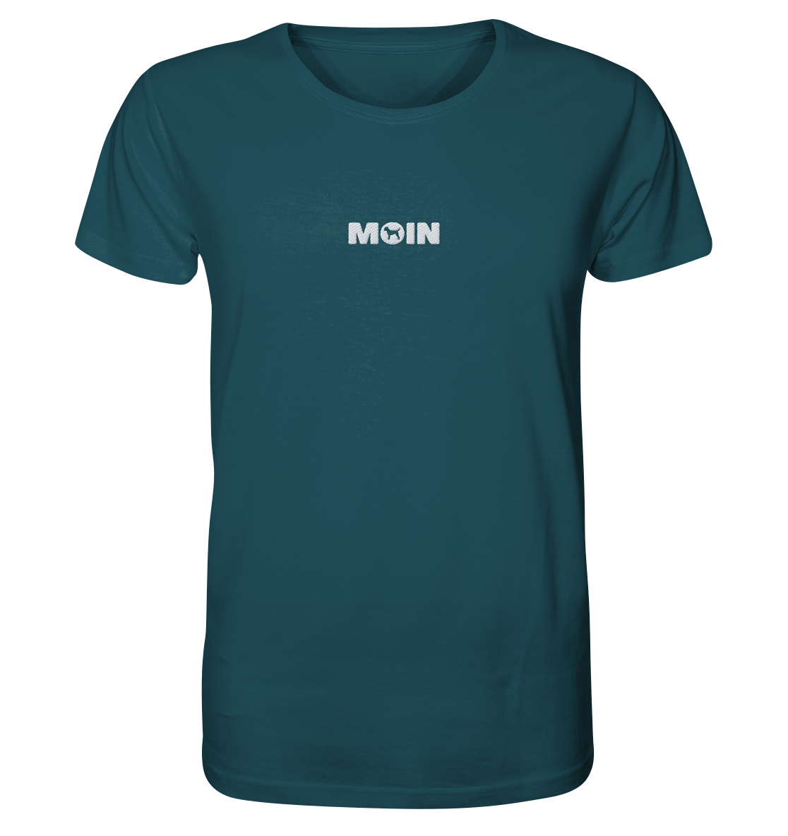 Moin mit Border Terrier gestickt - Organic Shirt (Stick)