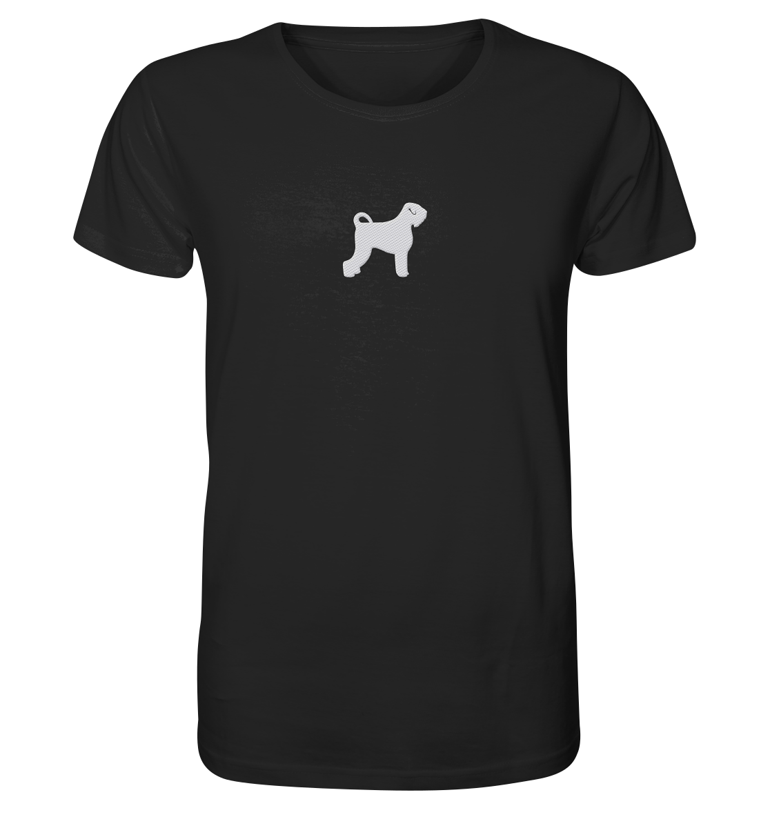 Schwarzer Russischer Terrier-Silhouette - Organic Shirt (Stick)