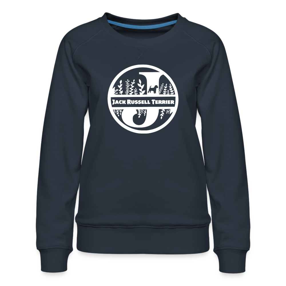 Frauen Premium Pullover - Jack Russell Terrier - Monogramm - Navy