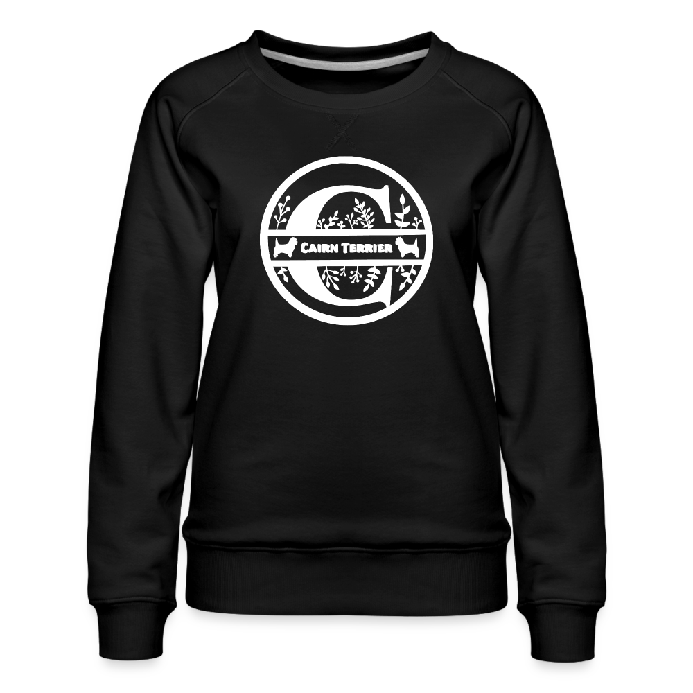Frauen Premium Pullover - Cairn Terrier - Monogramm - Schwarz
