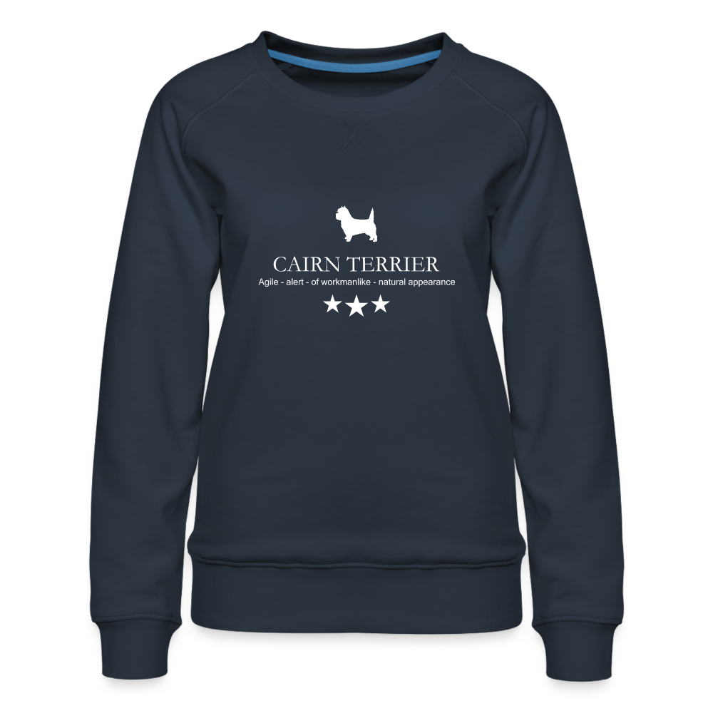 Frauen Premium Pullover - Cairn Terrier - Agile, alert, of workmanlike... - Navy