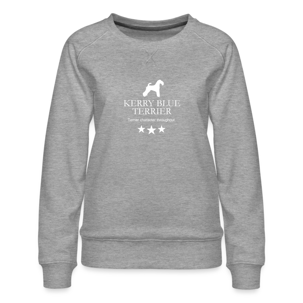 Frauen Premium Pullover - Kerry Blue Terrier - Terrier character throughout... - Grau meliert