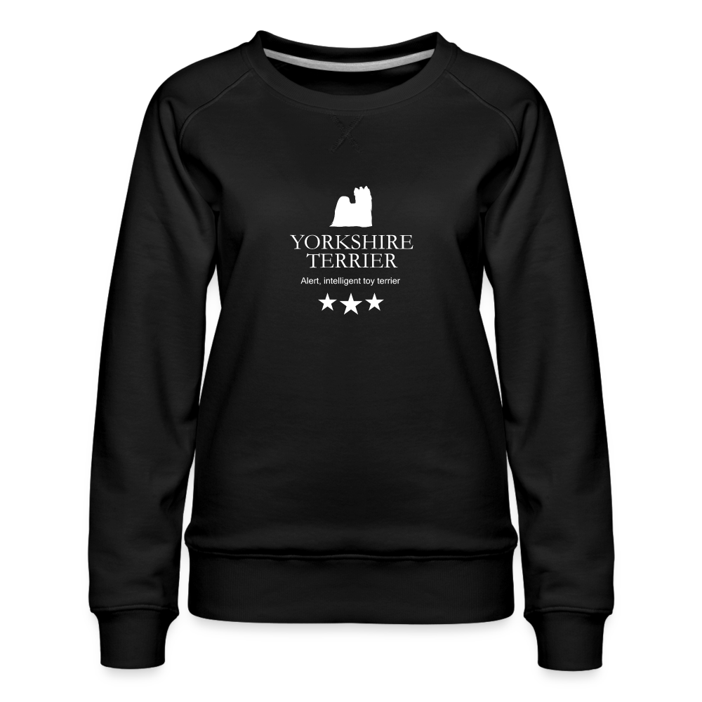 Frauen Premium Pullover - Yorkshire Terrier - Alert, intelligent toy terrier... - Schwarz