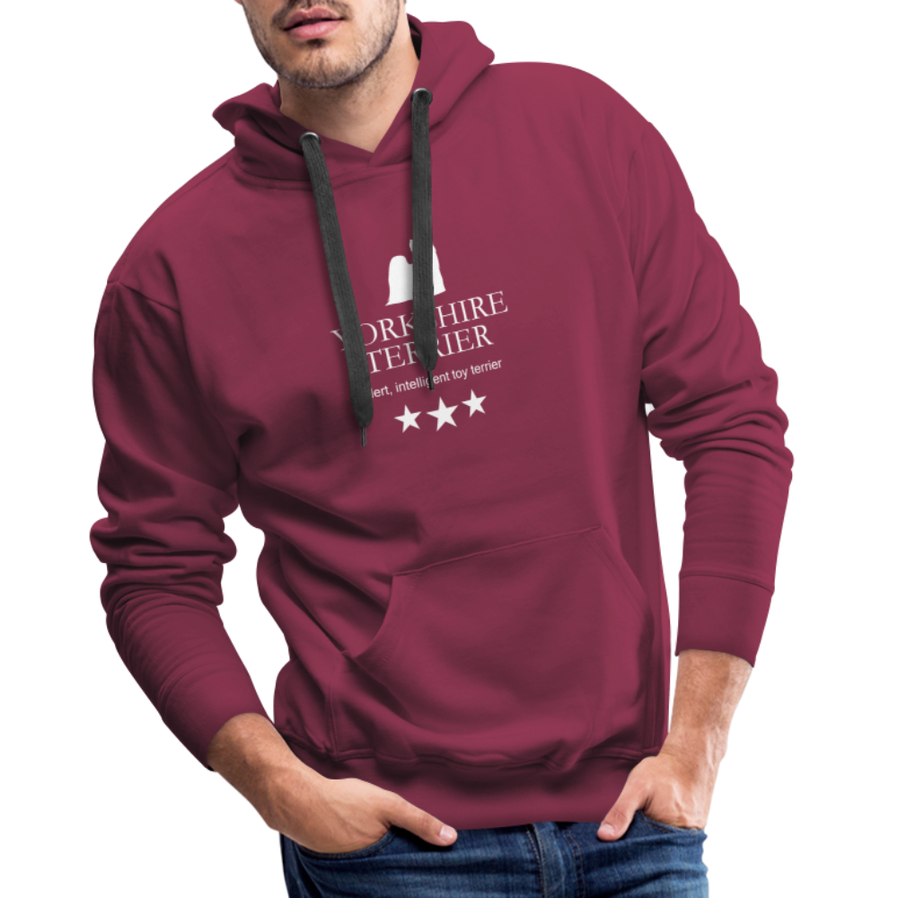 Men’s Premium Hoodie - Yorkshire Terrier - Alert, intelligent toy terrier... - Bordeaux