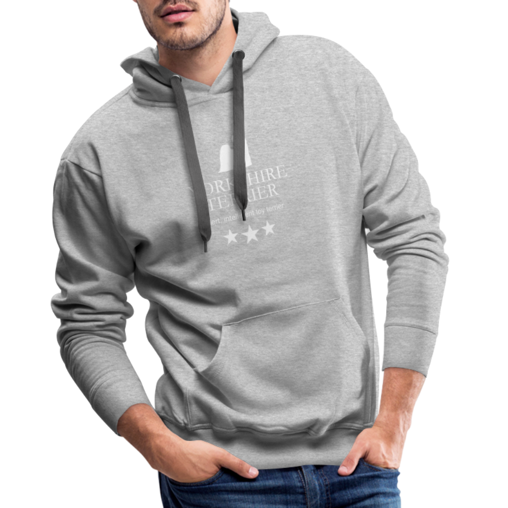 Men’s Premium Hoodie - Yorkshire Terrier - Alert, intelligent toy terrier... - Grau meliert
