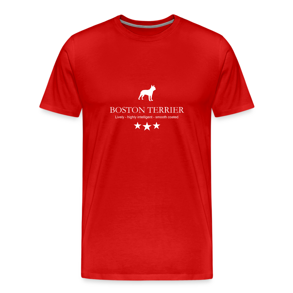 Männer Premium T-Shirt - Boston Terrier - Lively, highly intelligent, smooth coated... - Rot