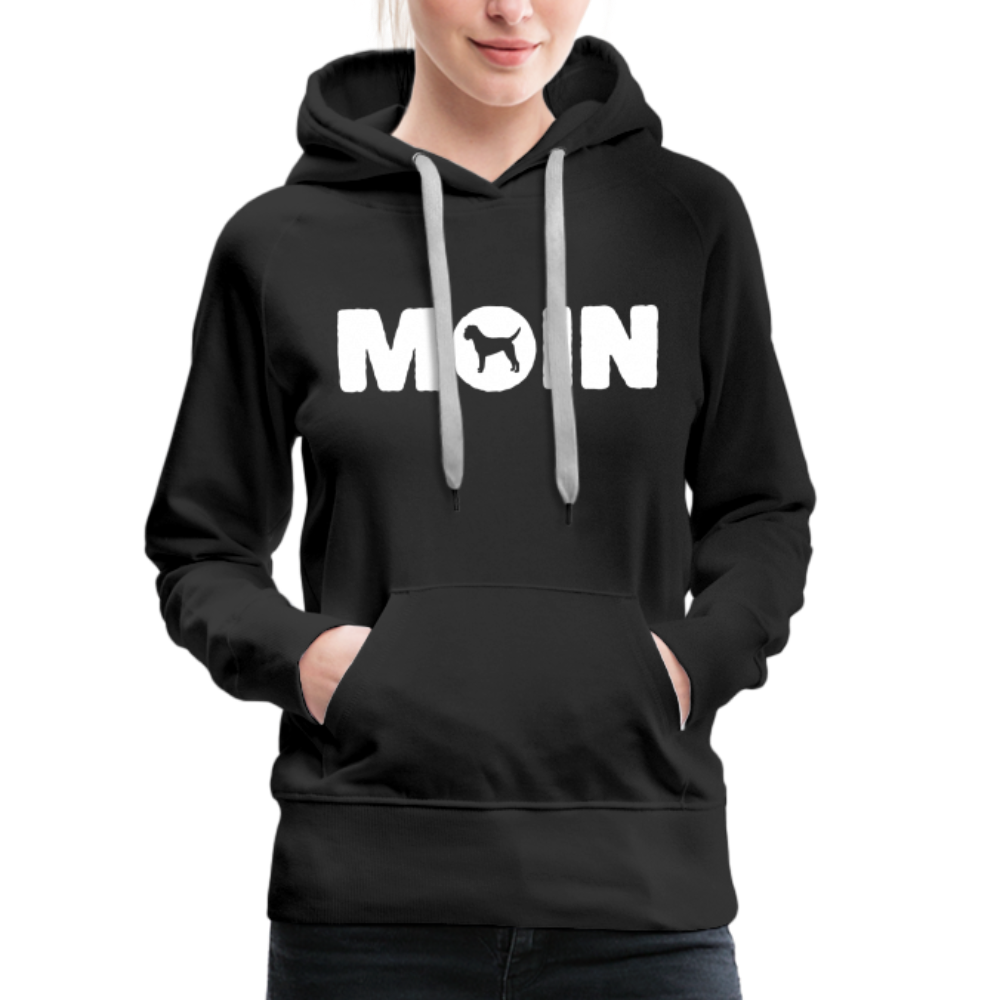 Frauen Premium Hoodie - Border Terrier - Moin - Schwarz