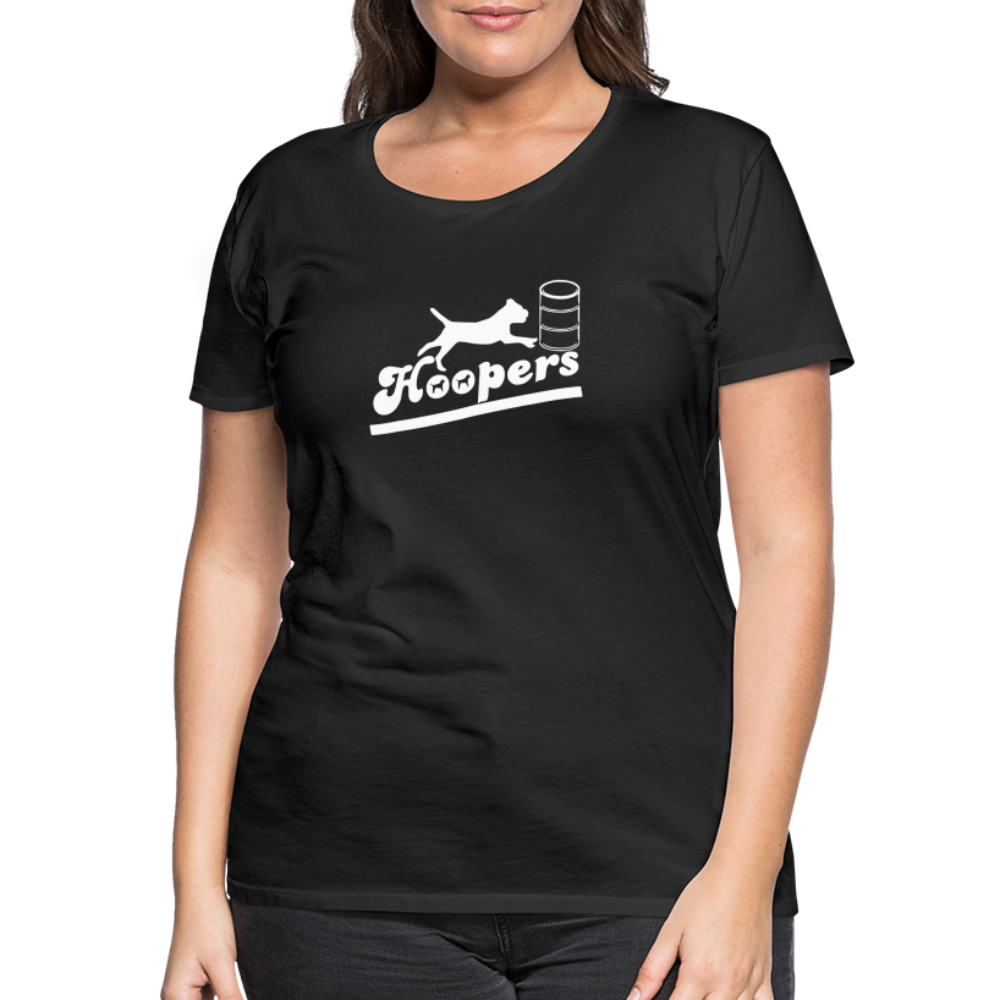 Women’s Premium T-Shirt - Hoopers mit Border Terrier - Schwarz