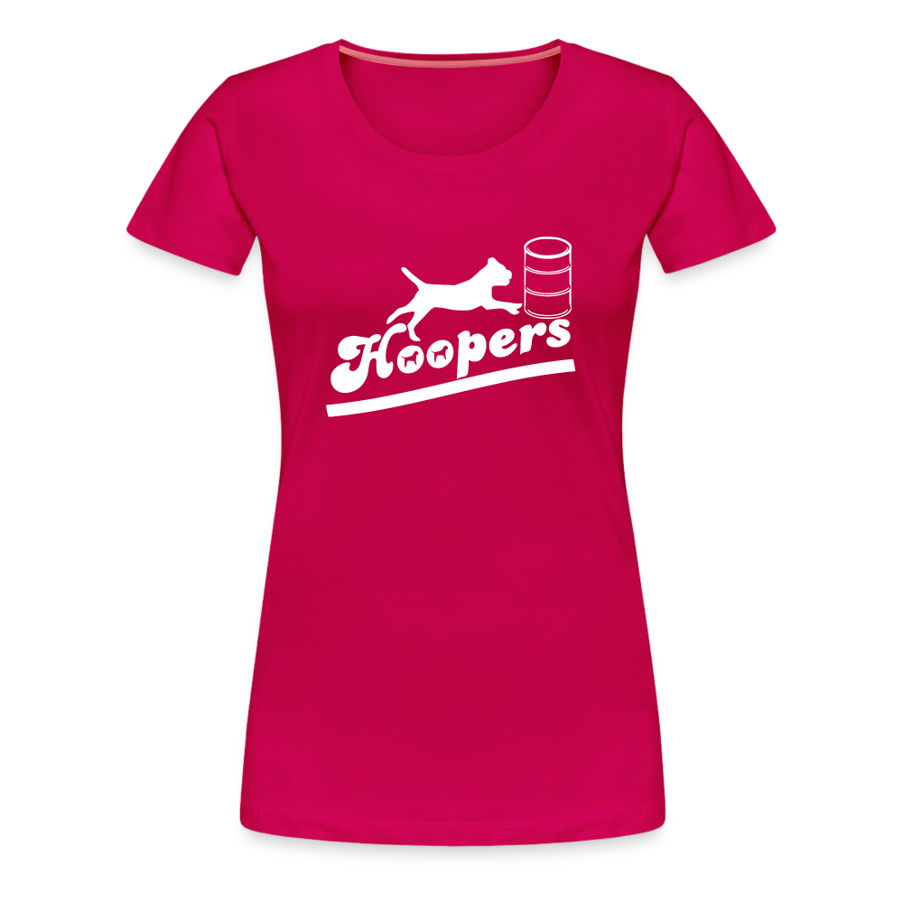 Women’s Premium T-Shirt - Hoopers mit Border Terrier - dunkles Pink