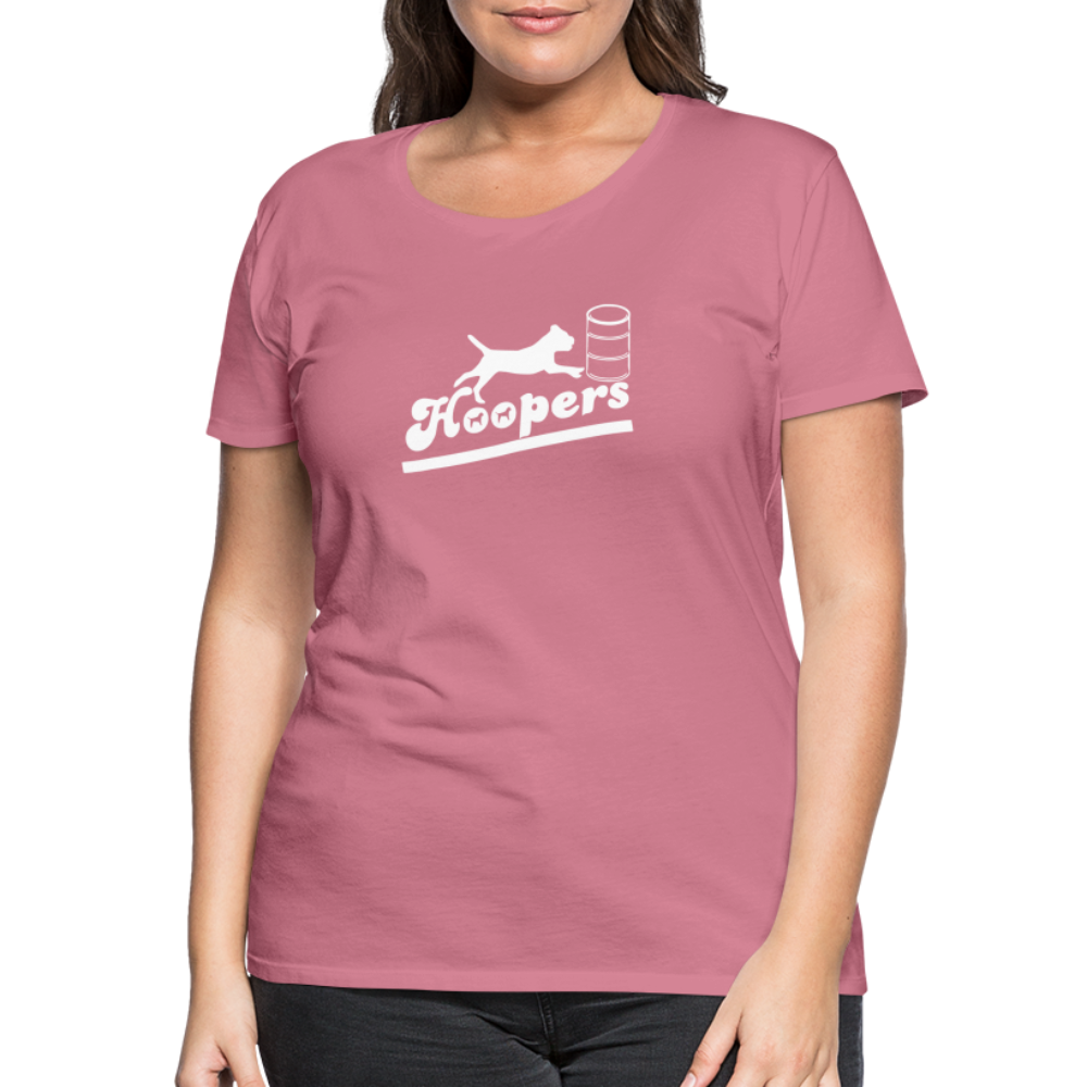 Women’s Premium T-Shirt - Hoopers mit Border Terrier - Malve