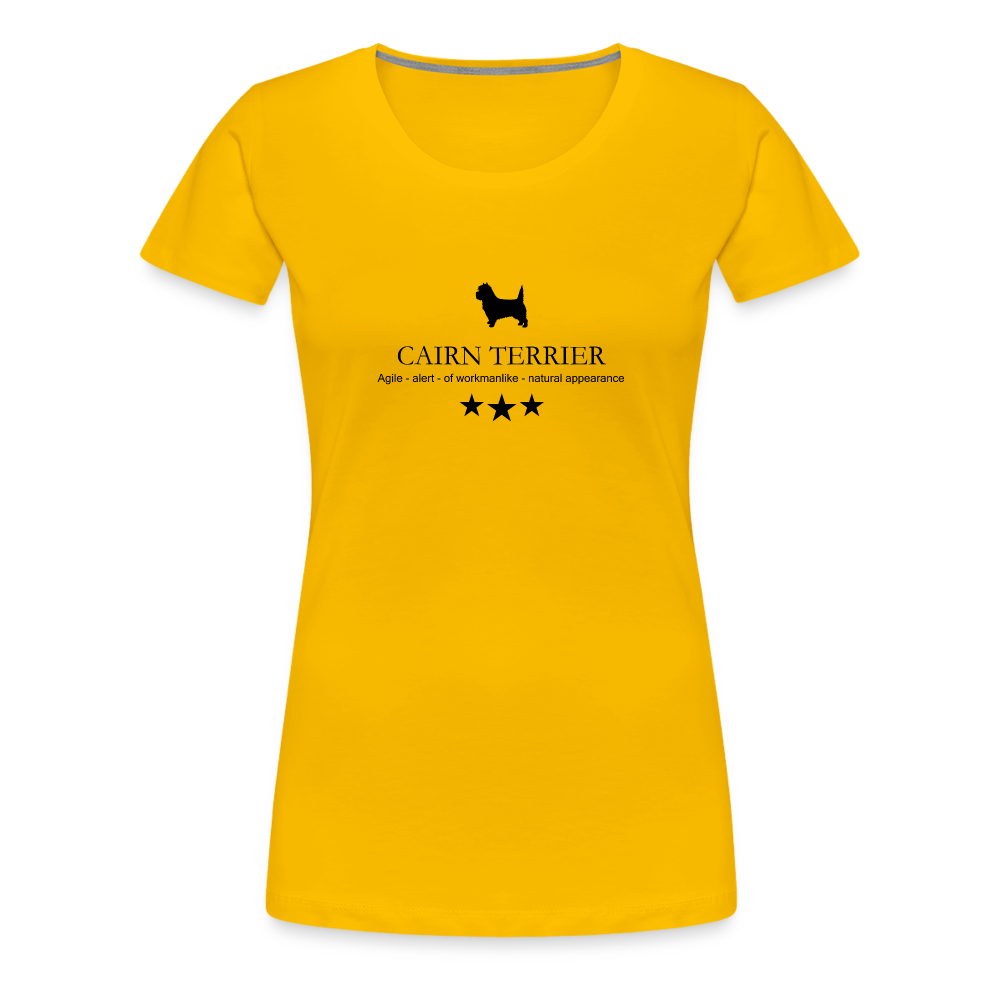 Women’s Premium T-Shirt - Cairn Terrier - Agile, alert, of workmanlinke... - Sonnengelb