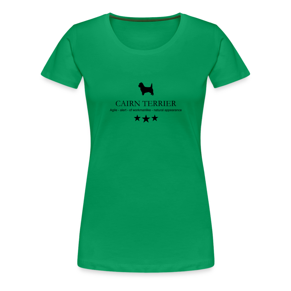 Women’s Premium T-Shirt - Cairn Terrier - Agile, alert, of workmanlinke... - Kelly Green