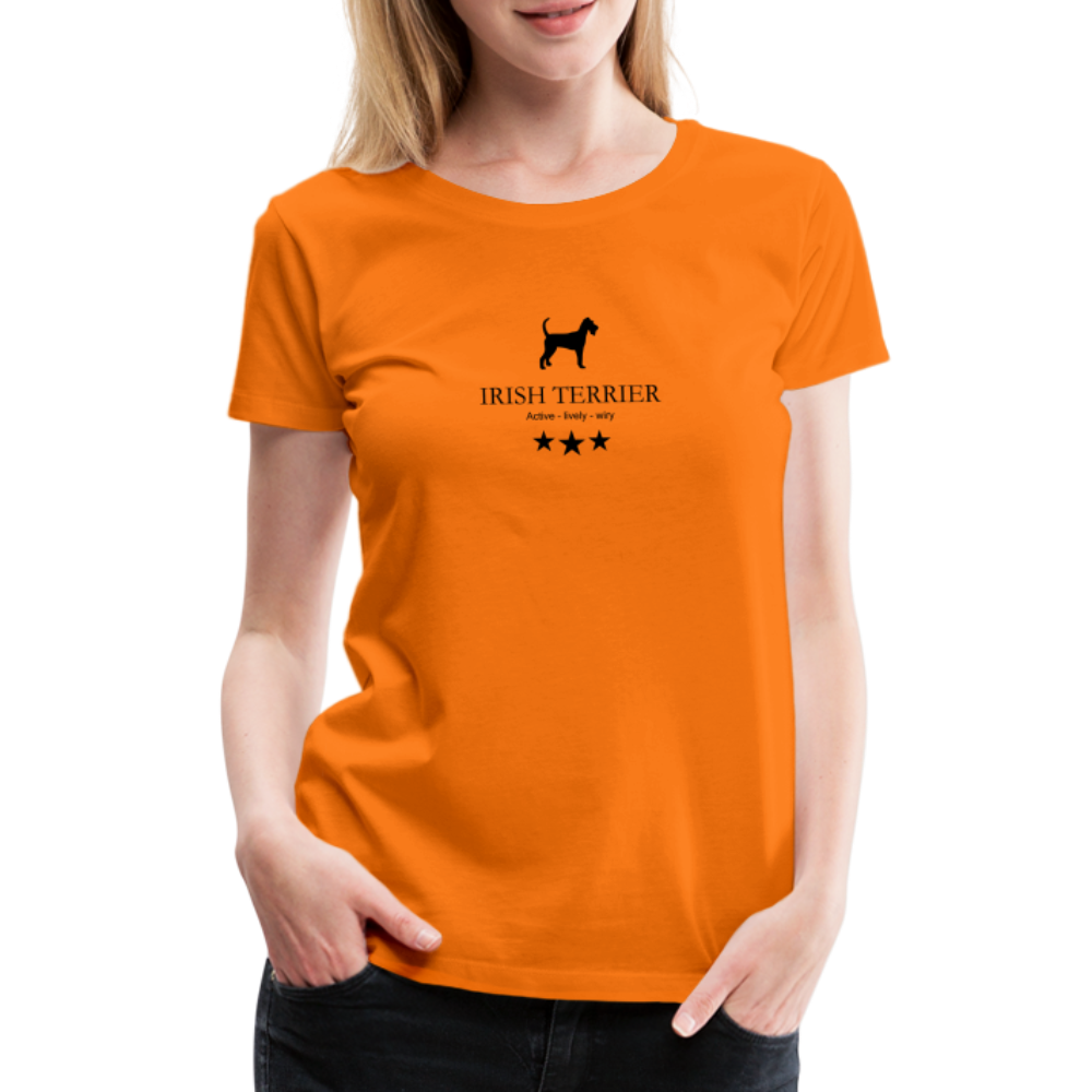 Women’s Premium T-Shirt - Irish Terrier - Active, lively, wiry... - Orange
