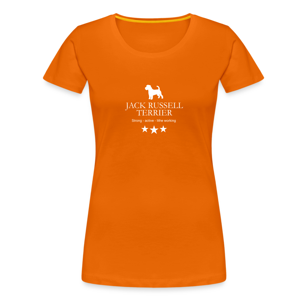 Women’s Premium T-Shirt - Jack Russell Terrier - Strong, active, lithe working... - Orange